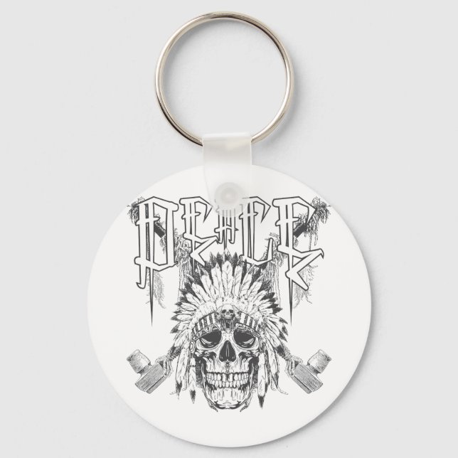 Peace Skull Keychain (Front)