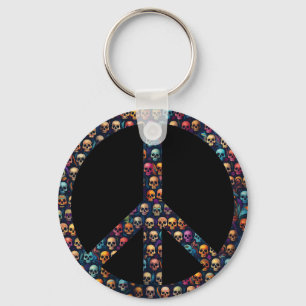 Peace Skulls Keychain