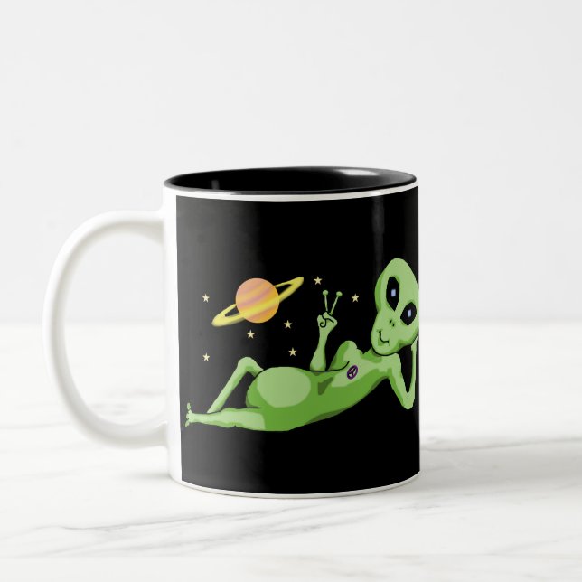 Peace Space Alien Mug (Left)