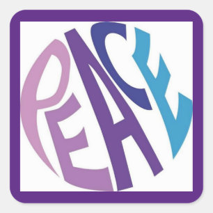 PEACE  SQUARE STICKER