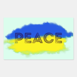 PEACE Stand with Ukraine Freedom for Ukrainian Sticker