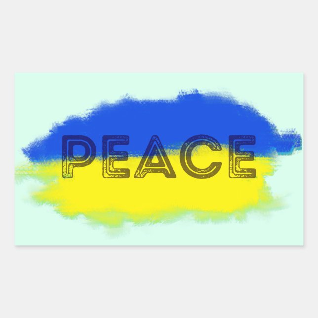 PEACE Stand with Ukraine Freedom for Ukrainian Sticker (Front)