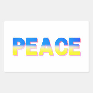 PEACE Stand with Ukraine Freedom for Ukrainian Sticker