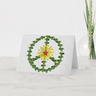 Peace Star Christmas Holiday Card