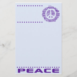 Peace stationary, customize stationery