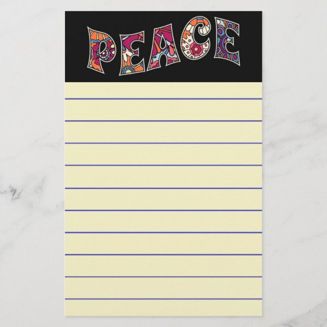 Peace Stationery (Back)