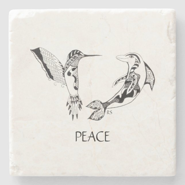 Peace Stone Coaster (Front)