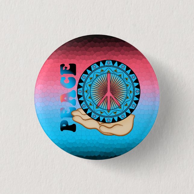 Peace ~ Sun 1 Inch Round Button (Front)