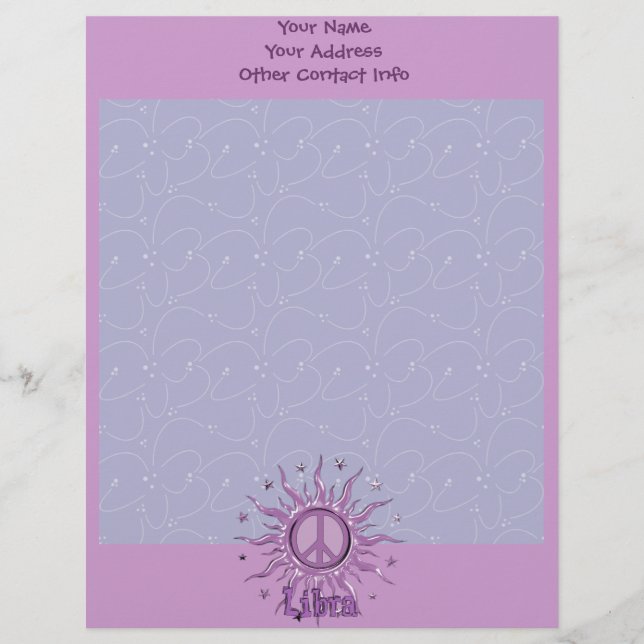 Peace Sun Libra Letterhead (Front)
