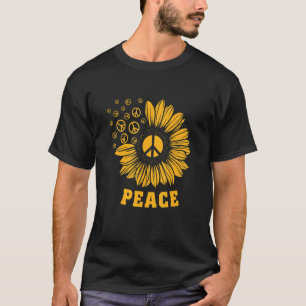 Peace Sunflower Stay Trippy 70s Style Vintage Hipp T-Shirt