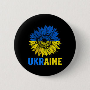 Peace Sunflower Ukrainian Flag Ukraine Lover Ukrai 2 Inch Round Button