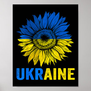 Peace Sunflower Ukrainian Flag Ukraine Lover Ukrai Poster