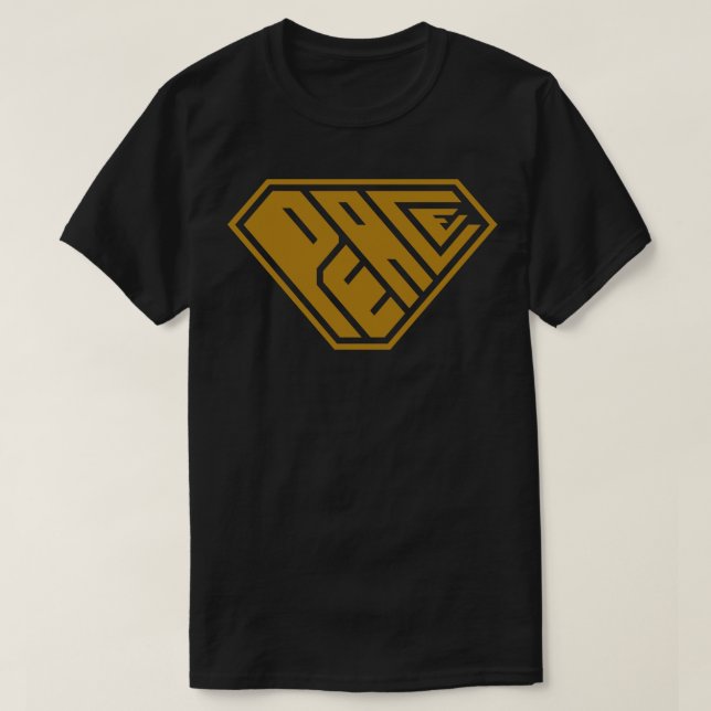 Peace SuperEmpowered Gold T-Shirt (Design Front)