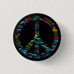 Peace Symbol 1 Inch Round Button