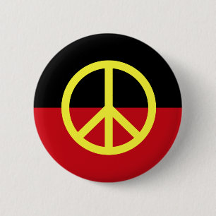 Peace Symbol 2 Inch Round Button