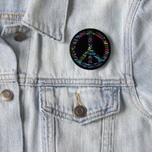 Peace Symbol 2 Inch Round Button