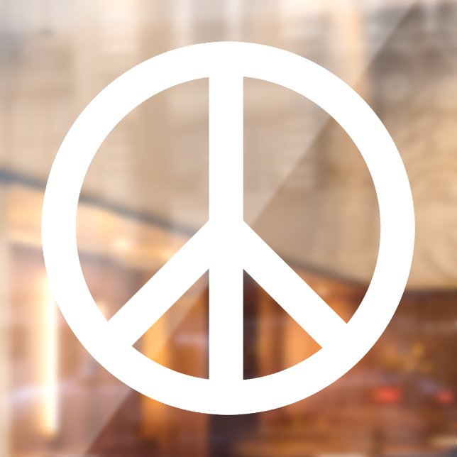 Peace symbol Anti War white elegant modern Window Cling (Sheet 2)