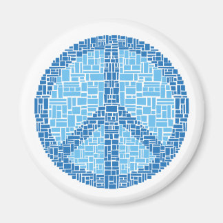 Peace Symbol (Blue) Magnet