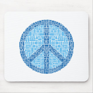 Peace Symbol (Blue) Mouse Pad