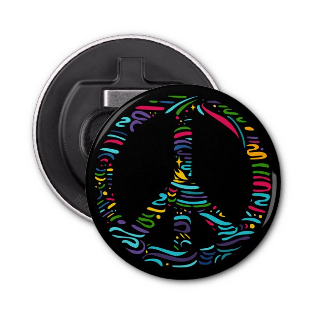 Peace Symbol Bottle Opener (Front)