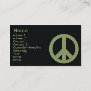 Peace Symbol - Business Card