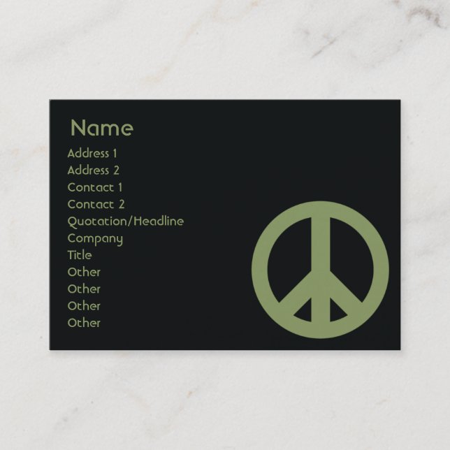 Peace Symbol - Chubby Business Card (Front)