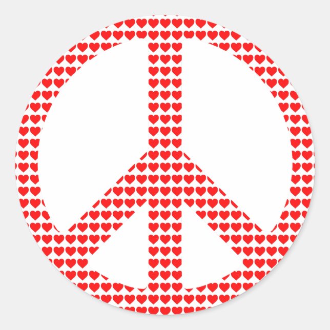Peace Symbol Classic Round Sticker (Front)