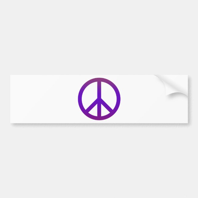 Peace Symbol Dark Purple Bumper Sticker (Front)