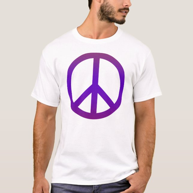 Peace Symbol Dark Purple T-Shirt (Front)