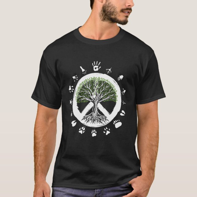Peace Symbol Equality Inclusion Diversity Unity Da T-Shirt (Front)