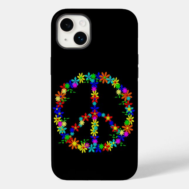 Peace Symbol Flower Power  Case-Mate iPhone Case (Back)