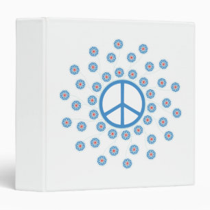 Peace Symbol Flowers Binder
