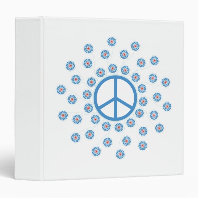Peace Symbol Flowers Binder (Front/Spine)