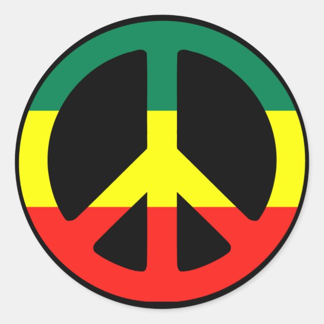 Peace Symbol for the World! Classic Round Sticker (Front)