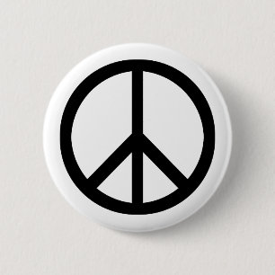 Peace symbol (heavy) button