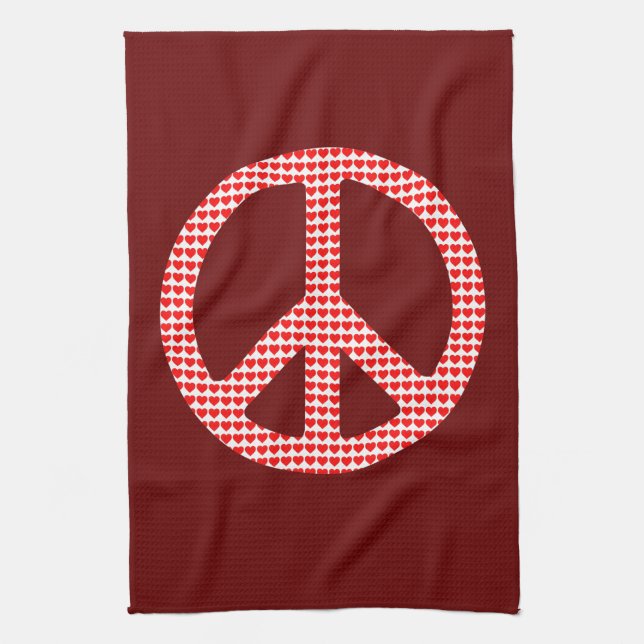 Peace Symbol Kitchen Towel (Vertical)