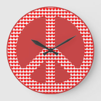 Peace Symbol Large Clock