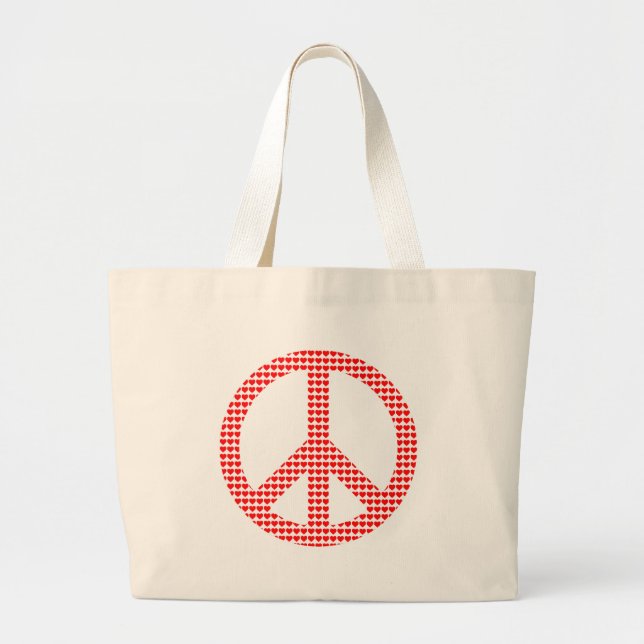 Peace Symbol Large Tote Bag (Front)