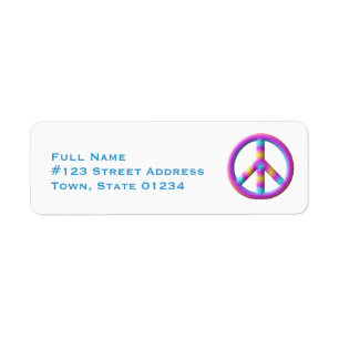 Peace Symbol Mailing Labels