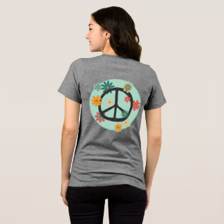 Peace Symbol, Peace sign with flowers Tri-Blend Shirt