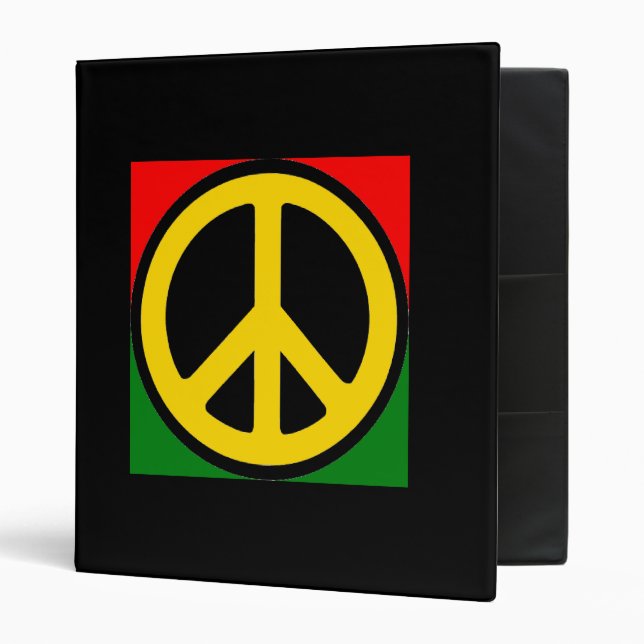 Peace Symbol Rasta Binder (Front/Inside)