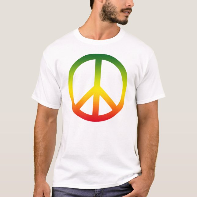 Peace Symbol Rasta T-Shirt (Front)