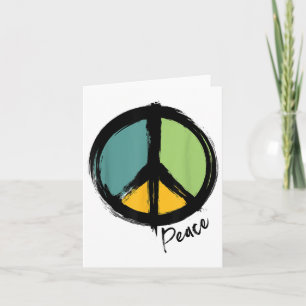 Peace Symbol Save The Earth Say No To War Peaceful Card