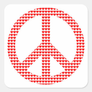Peace Symbol Square Sticker