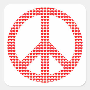 Peace Symbol Square Sticker