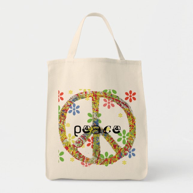 Peace Symbol Tote Bag (Front)