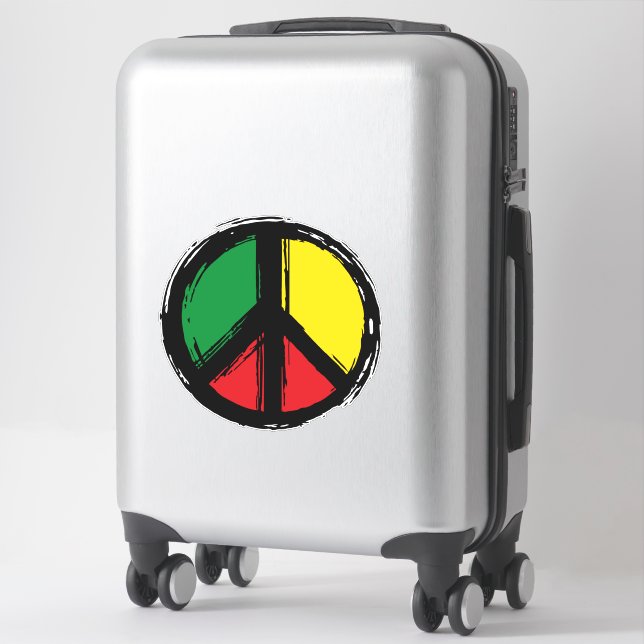Peace Symbol with reaggae colours (Suitcase)