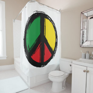 Peace Symbol with reaggae colours