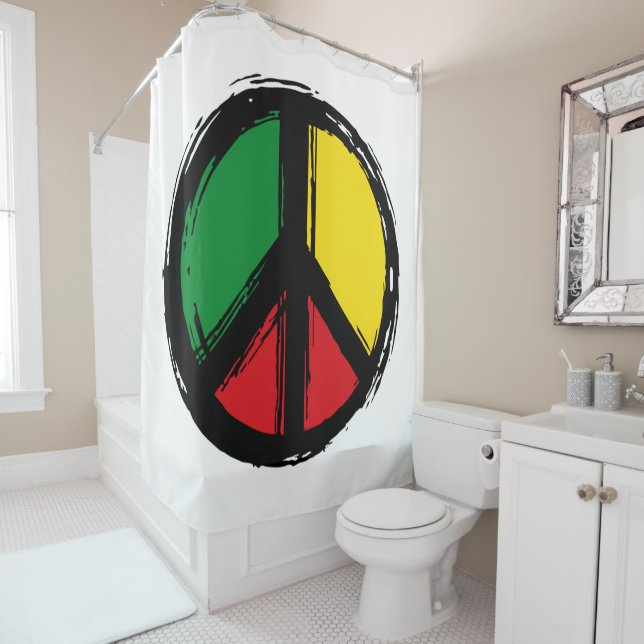 Peace Symbol with reaggae colours (In Situ)