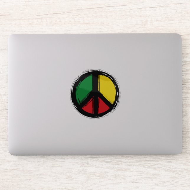 Peace Symbol with reaggae colours (Computer)